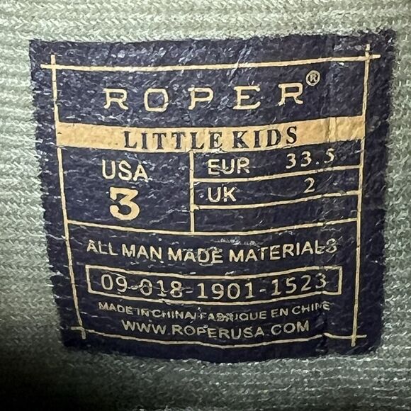 Roper Little Kids Girls Sz 3 Multicolor Faux Leather Cowboy Western Pull On Boot - Picture 10 of 10